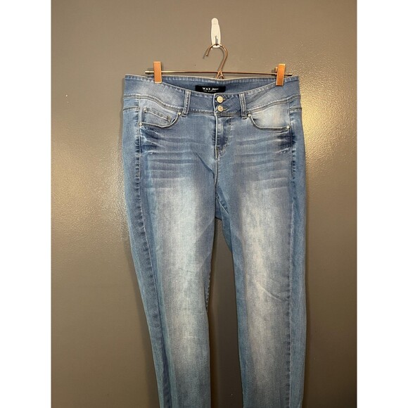 WAX Jean Jeans Womens Size 14 Light Wash Mid Rise Skinny Stretch - Picture 1 of 9
